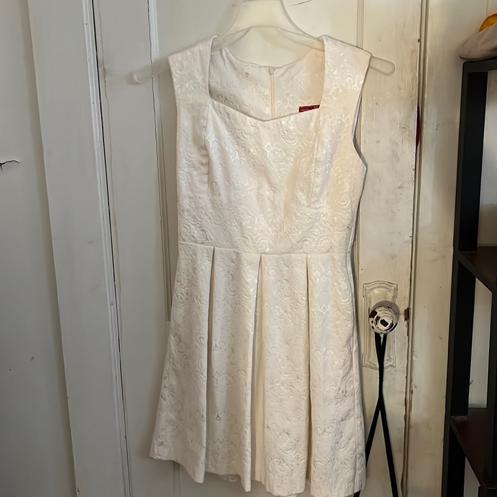 Ixia White Floral Print Dress Large